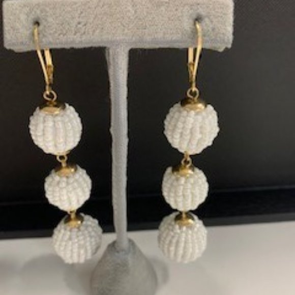 INC International Concepts Jewelry - NWT: INC White beaded drop earrings
